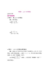 【期末】专题5 二元一次方程组 练习 (含答案)初中数学北师大版(2024)八年级上册