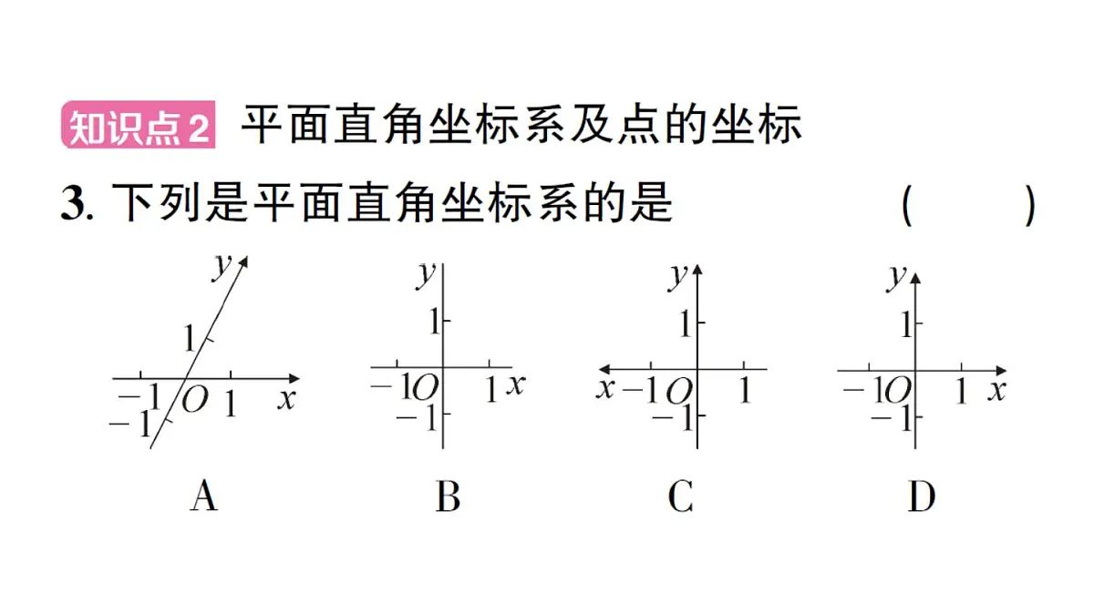 初中数学新沪科版八年级上册11.1第1课时 平面直角坐标系作业课件(含答案)(2025秋)第4页