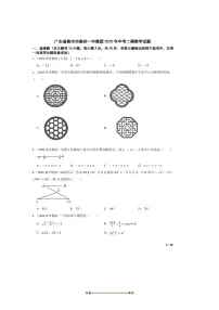 2025年广东省惠州市惠州一中集团中考二模数学试卷
