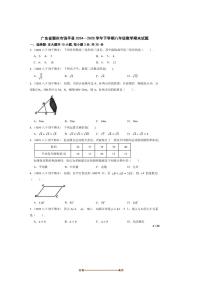 2024～2025学年广东省潮州市饶平县八年级下数学期末试卷