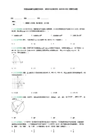 甘肃省武威市凉州区东河乡、河东乡九年制学校2025年中考二模数学试题（含答案解析）