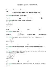 甘肃省陇南市九年级2025年中考模拟考试数学试题（含答案解析）