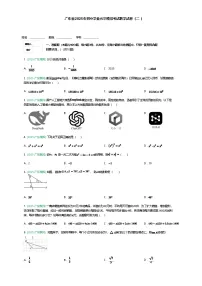 广东省2025年九年级下初中学业水平模拟考试数学试卷（含答案解析）