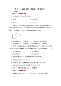 初中数学人教版（2024）九年级上册二次函数练习题