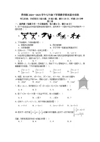 苏科版2024—2025学年七年级下学期数学期末提分训练