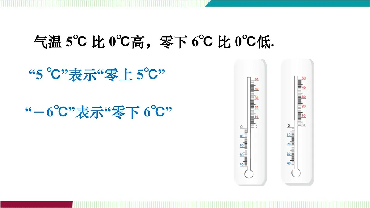 1.1 认识负数第6页