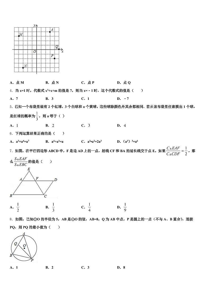 2025届咸阳市淳化县中考数学考试模拟冲刺卷含解析第2页
