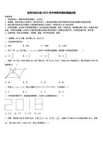延安市延川县2025年中考数学模拟精编试卷含解析
