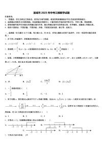 宜城市2025年中考三模数学试题含解析