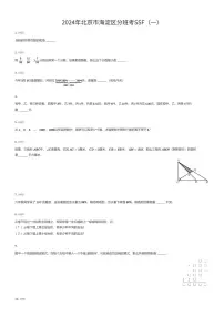 2024年北京市海淀区初一上学期分班考数学试卷SSF（一）（有答案解析）