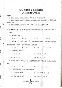 河南省南阳市西峡县2024-2025学年八年级上学期11月期中数学试题