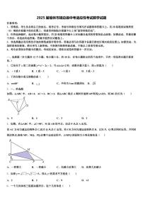 2025届榆林市靖边县中考适应性考试数学试题含解析