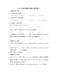 初中数学北师大版（2024）七年级上册（2024）认识方程优秀第1课时课时作业