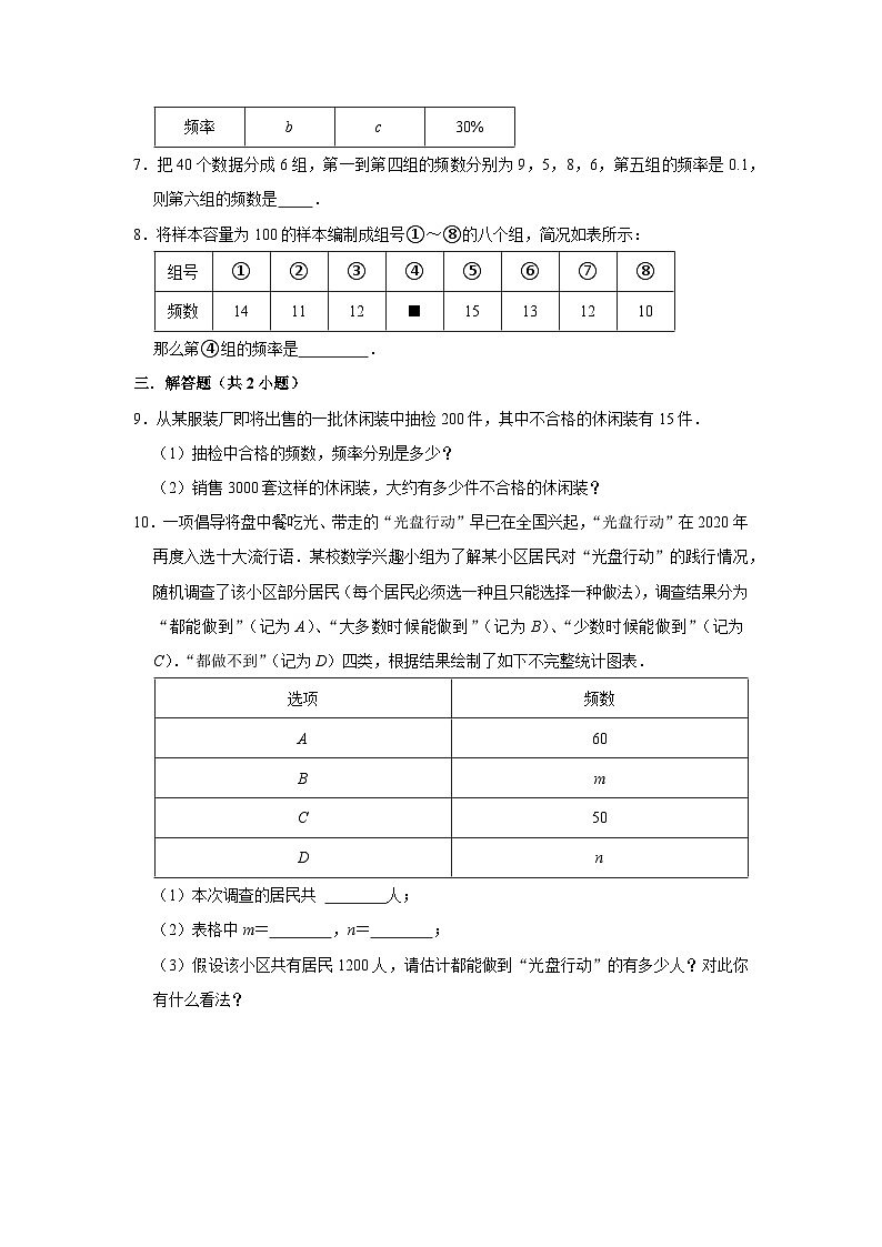 北师大版数学七年级上册 6.3.1 数据的表示-扇形统计图--课后练习第2页