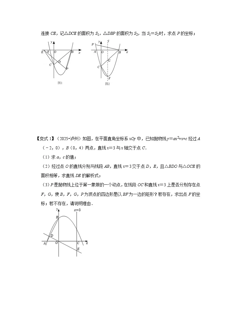 2026中考数学《重难点解读+专项训练》专题03 二次函数与面积有关的问题(学生版+名师详解版)第3页