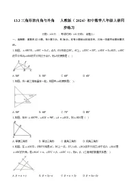 初中数学人教版(2024)八年级上册(2024)第十三章 三角形13.3 三角形的内角与外角13.3.1 三角形的内角精品练习