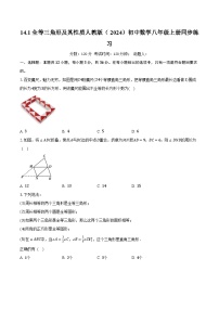 初中数学人教版（2024）八年级上册（2024）14.1 全等三角形及其性质优秀达标测试