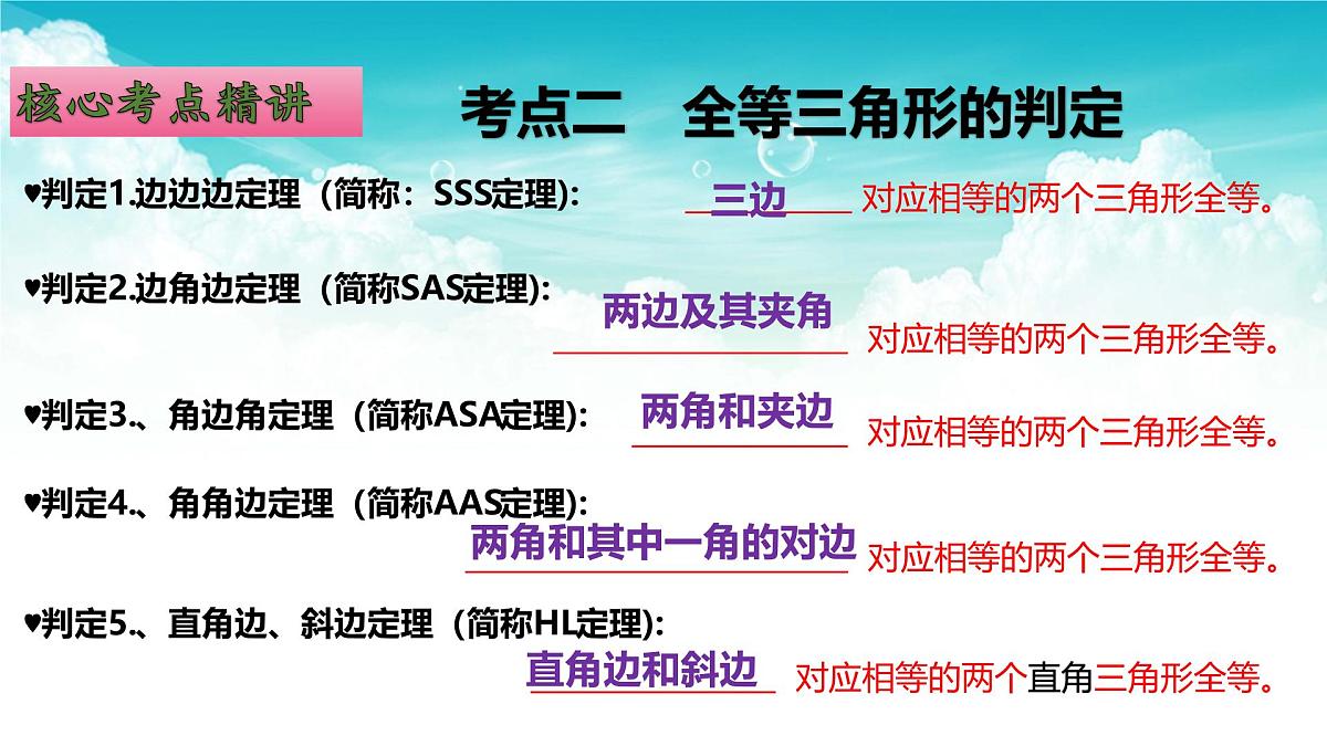 (高效课堂)2026中考数学夺分策略-专题18 全等三角形 课件第5页