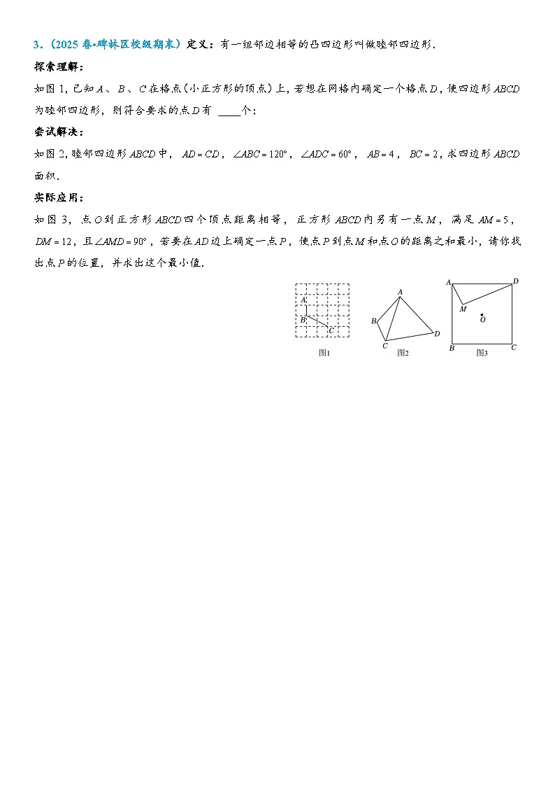 2026年中考数学压轴题专项练习-四边形中的新定义问题(学生版+名师详解版)第3页
