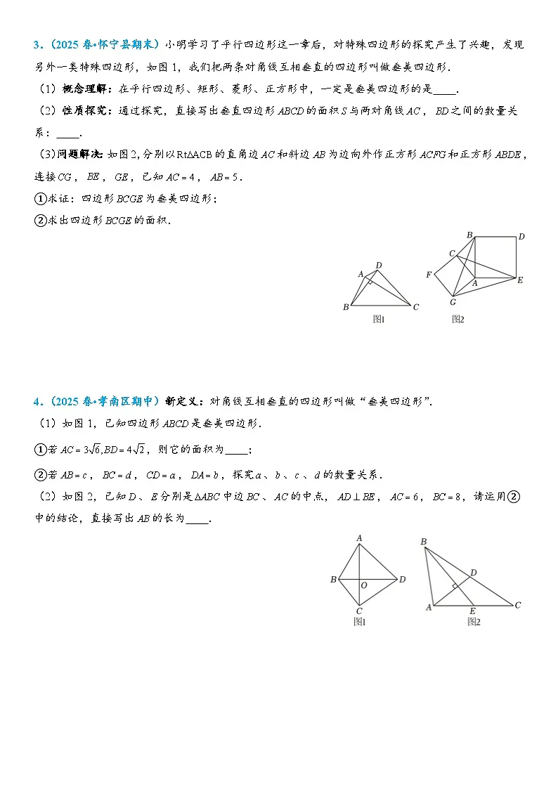 2026年中考数学压轴题专项练习-垂美四边形模型(学生版+名师详解版)第2页