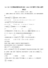 数学八年级上册(2024)2 二元一次方程组的解法精品巩固练习