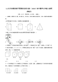 初中北师大版(2024)从立体图形到平面图形优秀精练
