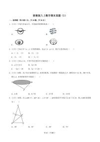 浙教版八上数学期末真题（2）
