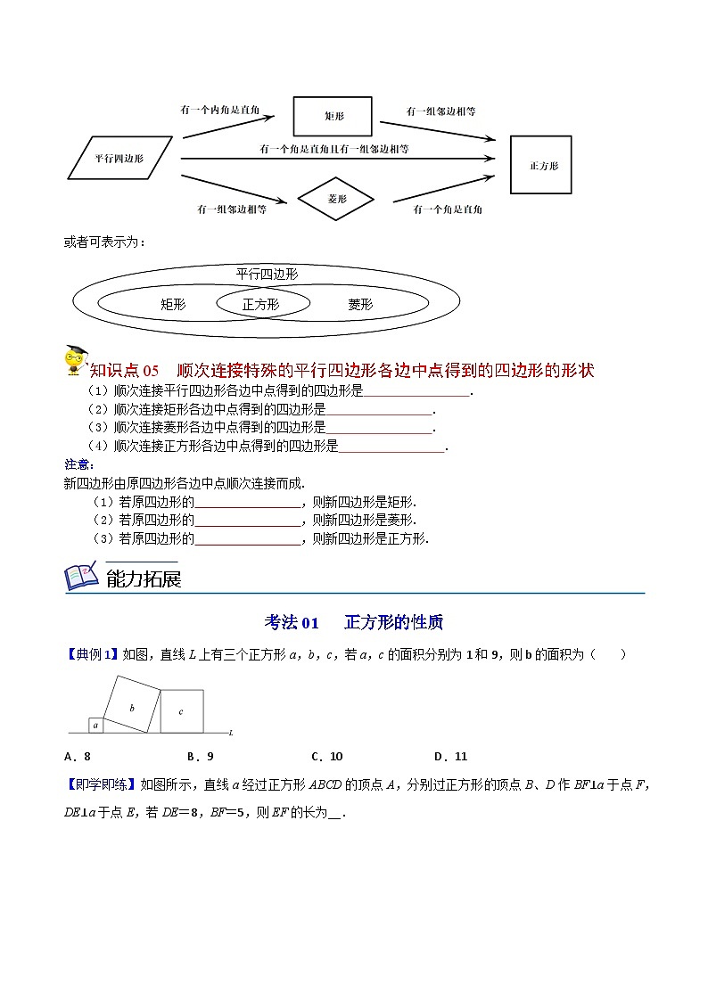 人教版数学中考一轮复习讲义练习第13课 正方形(学生版)第2页