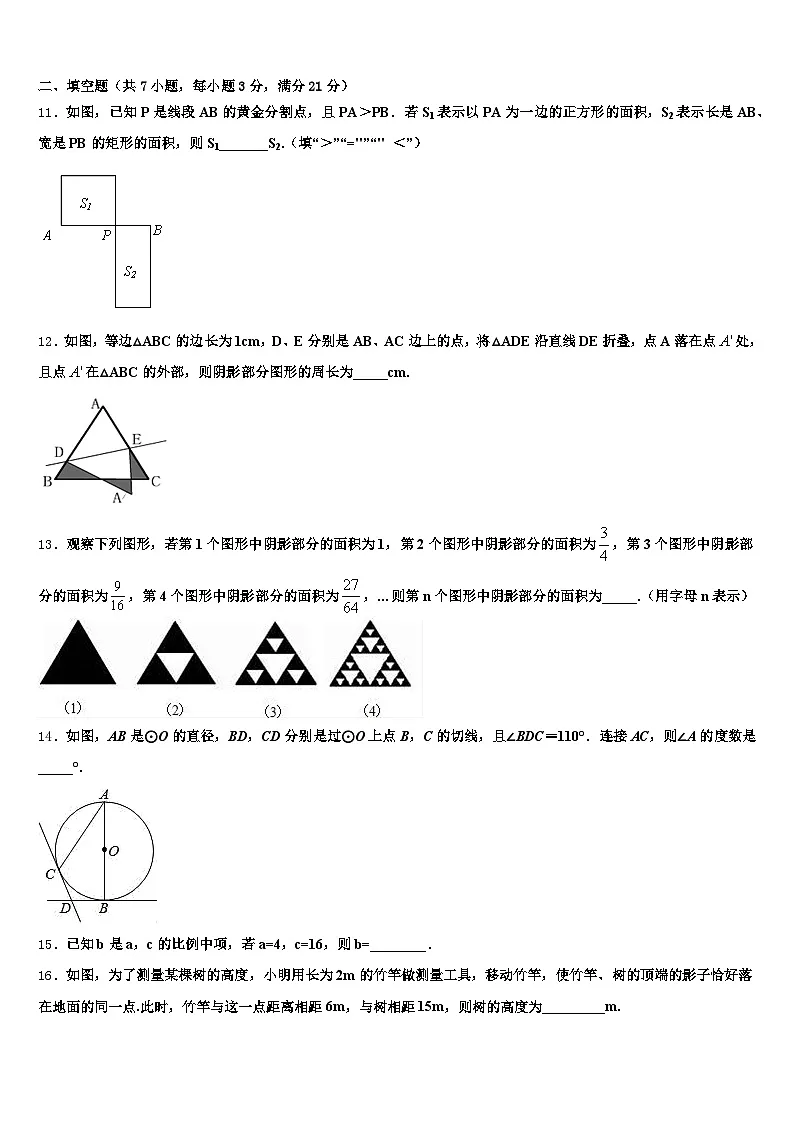 2025年泉州市安溪县中考适应性考试数学试题含解析第3页