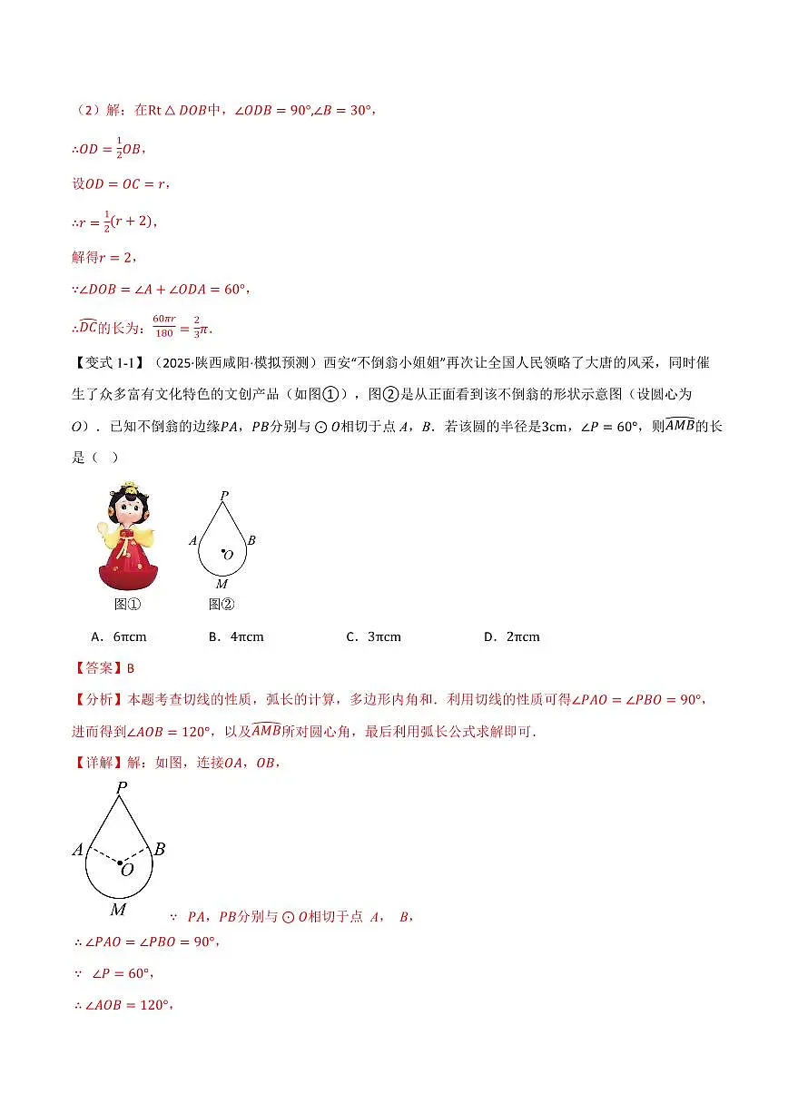 专题2.9 弧长及扇形的面积(讲义)(解析版)第3页