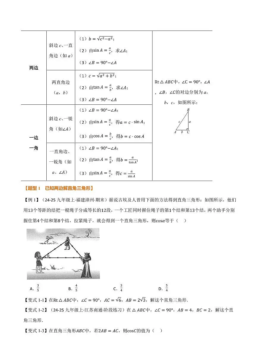 专题23.2 解直角三角形(讲义)(原卷版)第2页