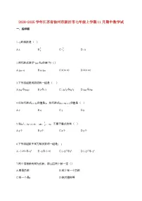 2024_2025学年江苏省徐州市新沂市七年级上册11月（期中）数学试卷