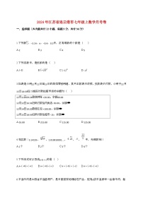 2024_2025学年江苏省连云港市七年级上数学月考卷[附答案]