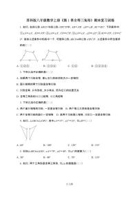 2024~2025学年(苏科版)八年级数学上学期第1章(全等三角形)期末复习训练