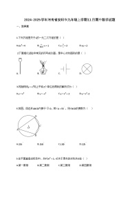2024_2025学年河南省安阳市九年级上册11月（期中）数学试题【附答案】