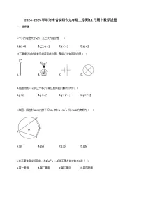 2024_2025学年河南省安阳市九年级上册11月（期中）数学试题【附答案】