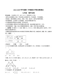 河北省张家口市桥西区2024-2025学年七年级下学期期末考试数学试卷(含答案)