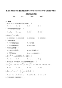 黑龙江省绥化市第八中学校2024-2025学年七年级下学期5月期中考试数学试卷(含解析)