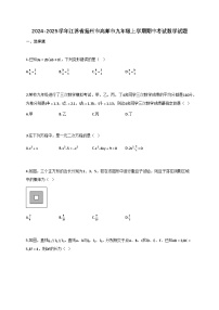 2024_2025学年江苏省扬州市高邮市九年级上册期中考试数学试题【附答案】