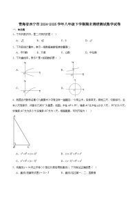 青海省西宁市2024-2025学年八年级下学期期末调研测试数学试卷(含解析)