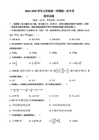 河南省郑州市郑州外国语中学2024-2025学年七年级上学期第一次月考数学试题