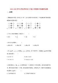 2024_2025学年江苏省苏州市八年级上学期期中考试数学检测试卷（含答案）
