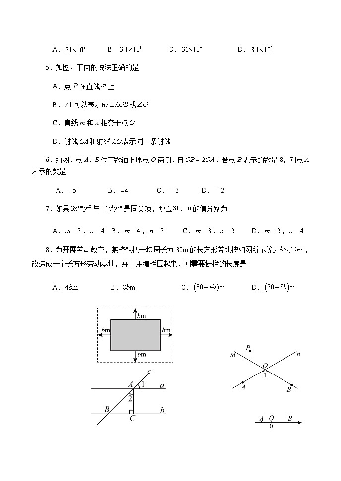 2024-2025学年河南省南阳市方城县七年级上学期期终阶段性调研数学试卷含答案第2页