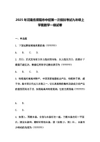2025年河南省濮阳市中招第一次模拟考试九年级上学期数学一模试卷（含答案解析）