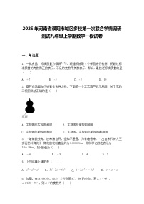 2025年河南省濮阳市城区多校第一次联合学情调研测试九年级上学期数学一模试卷（含答案解析）