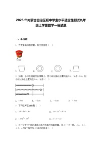 2025年内蒙古自治区初中学业水平适应性测试九年级上学期数学一模试题（含答案解析）