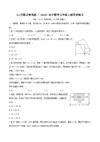 初中数学青岛版(2024)七年级上册(2024)代数式优秀课时练习