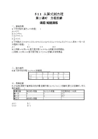 人教版（2024）七年级上册（2024）方程第2课时习题