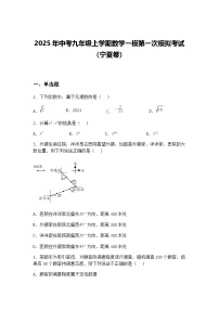 2025年中考九年级上学期数学一模第一次模拟考试（宁夏卷）（含答案解析）
