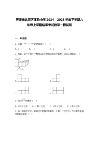 天津市北辰区实验中学2024—2025学年下学期九年级上学期结课考试数学一模试题（含答案解析）